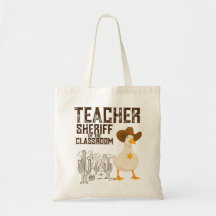 Retro leraar Terug naar school Sheriff Funny Goose
