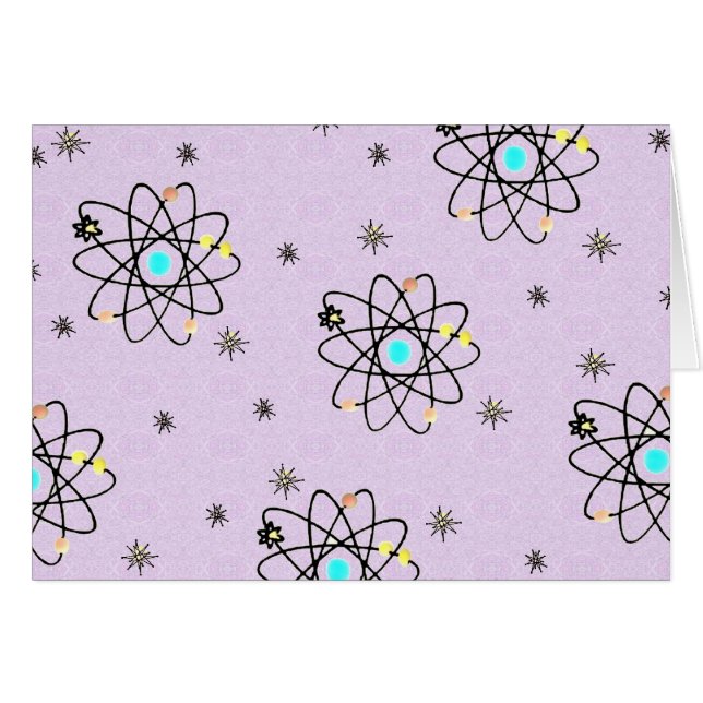 Retro les années 50 Atomic Print Lavender Vêtement (Devant horizontal)