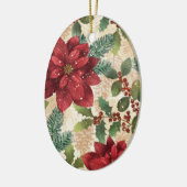 Retro les années 50 Noël Poinsettia Ornement de va (Gauche)