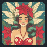 Retro les années 50 Tropical Christmas Pin-Up Girl<br><div class="desc">Une collection de beautés de Noël tropicales</div>