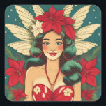 Retro les années 50 Tropical Christmas Pin-Up Girl<br><div class="desc">Une collection de beautés de Noël tropicales</div>