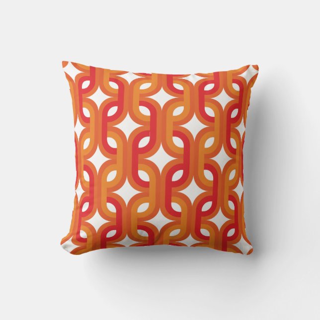 rétro les années 70 coussin du style 60s (Recto)