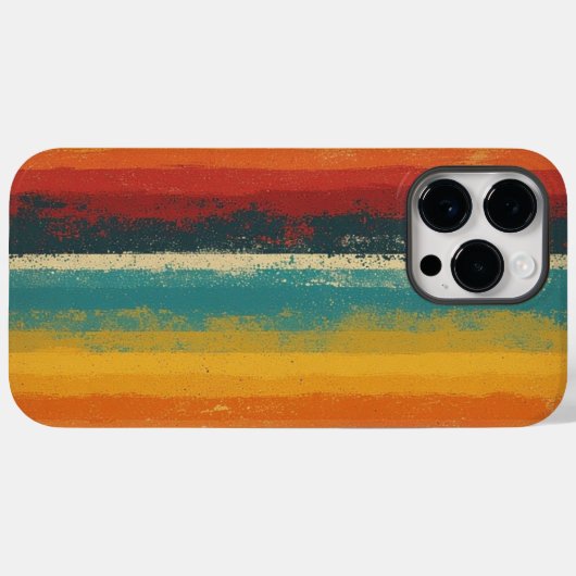 Rétro les années 70 Rainbow Stripe coque iphone Vi (Verso (horizontal))