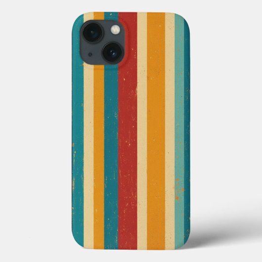 Rétro les années 70 Rainbow Stripe coque iphone Vi (Verso)