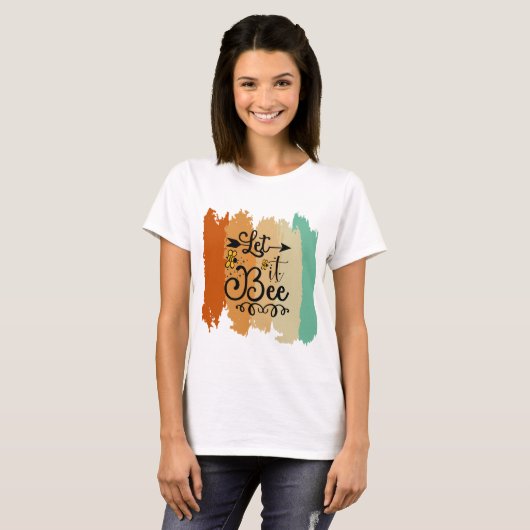 Retro Let it T-shirt (Voorkant volledig)