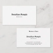 Retro Let Plain Classic Old English Nostalge Visitekaartje (Voorkant / Achterkant)