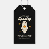 Retro Let’s Get Spooky Halloween Cadeaulabel (Voorkant)