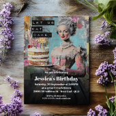 Retro Let Us Eat Cake - Invitation de la fête fran