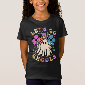 Retro Let's Go Ghouls | Cute Halloween Ghost T-shirt