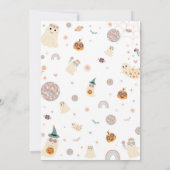 Retro Lets Go Ghouls Halloween Invitation d'annive (Dos)