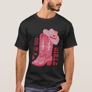 Retro Let's Go Meisjes Land Western Cowgirl T-shirt