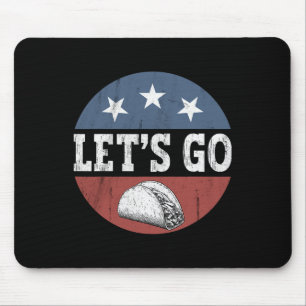Retro Let's Go Taco Amerikaanse vlag Amerikaanse Muismat