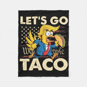 Retro Let's Go Taco Grappig Let's Go Taco voor man Fleece Deken