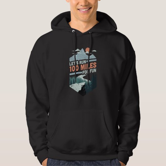 Retro Lets Run For Fun Marathon Runner Summit Runn Hoodie (Voorkant)