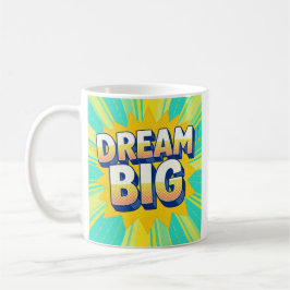 Retro lettering dream big text koffiemok