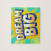 Retro lettering dream big text legpuzzel (Verticaal)