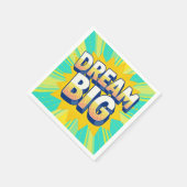 Retro lettering dream big text servet (Hoek)