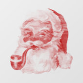 Retro Letterpress Style met Pipe Holiday Po Raamsticker (Vel)