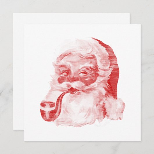 Retro Letterpress Style met pipet Feestdagenkaart (Voorkant / Achterkant)