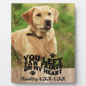 Retro Lettertype Pootafdrukken Huisdier Herinnerin Fotoplaat (Voorkant)