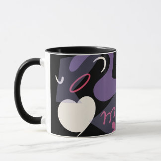 Retro leuke kleurrijke mok thee koffie