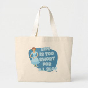 Retro Leuke Leven Is Te Kort Tegen Slordige Huisvr Grote Tote Bag