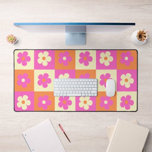 Retro Levendige BOHO Bloemen Patroon Bureaumat (Kantoor 1)