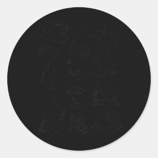 Retro Lezende Eenden Grafisch Sch Eenden Boekenwur Ronde Sticker