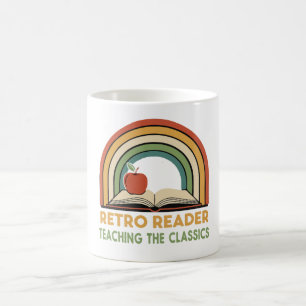 Retro Lezer Klassiekers Onderwijzen Vintage 70s Koffiemok