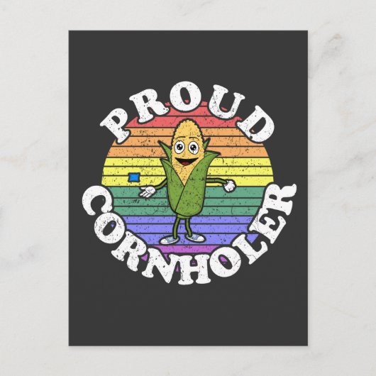 Retro LGBT Cornholer Cornhole T-Shirt Briefkaart (Voorkant)