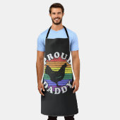 Retro LGBT Proud Chicken Dad T-Shirt Schort (Gedragen)