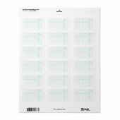Retro Library Book Date Due Card Etiket (Full Sheet)