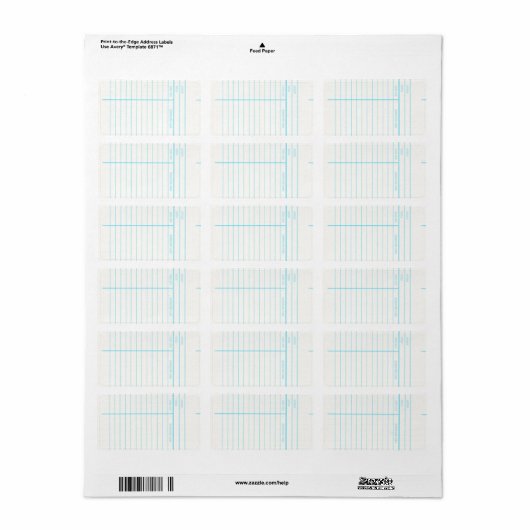 Retro Library Book Date Due Card Etiket (Full Sheet)