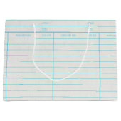 Retro Library Book Date Due Card Groot Cadeauzakje (Voorkant)