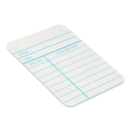 Retro Library Book Date Due Card Magneet (Rechterzijde)