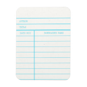 Retro Library Book Date Due Card Magneet