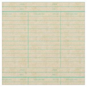 Retro Library Book Date Due Card Stof