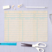 Retro Library Book Date Due Card Tissuepapier (Craft)