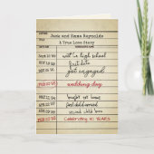 Retro Library Card 30e Jubileum Kaart (Voorkant)