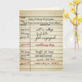 Retro Library Card 60e Jubileum Kaart (Gele Bloem)