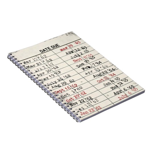 Retro Library Card Notitieboek (Rechterzijde)