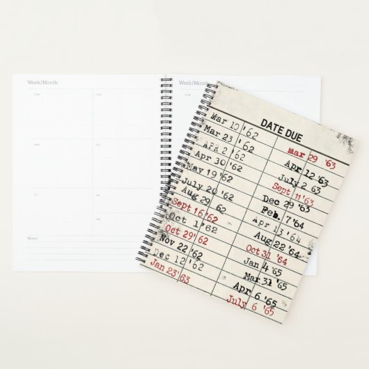 Retro Library Card Planner (Display)