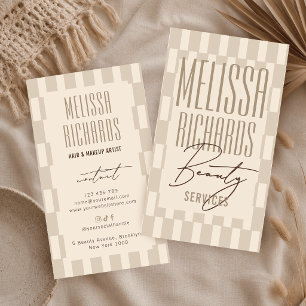 Retro Licht Beige Groovy Beauty Wimpers Make-up Sp Visitekaartje