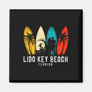 Retro Lido Key Beach Florida Surfboarder Design Fo Magneet