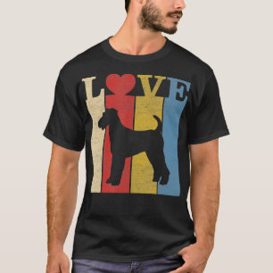 Retro Liefde Airedale Terriër Hond Gift T-shirt