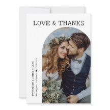 Retro Liefde en Bedankt Witte Boog 2 Foto Bruiloft