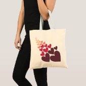 Retro liefde harten tote bag (Voorkant (product))