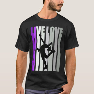 Retro Liefde Schaatsen Verjaardagswedstrijd Compet T-shirt