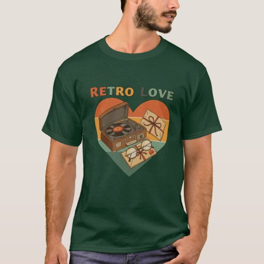 Retro liefde t-shirt (Voorkant)