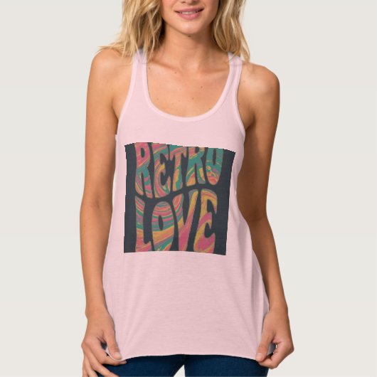 Retro liefde tanktop (Voorkant)
